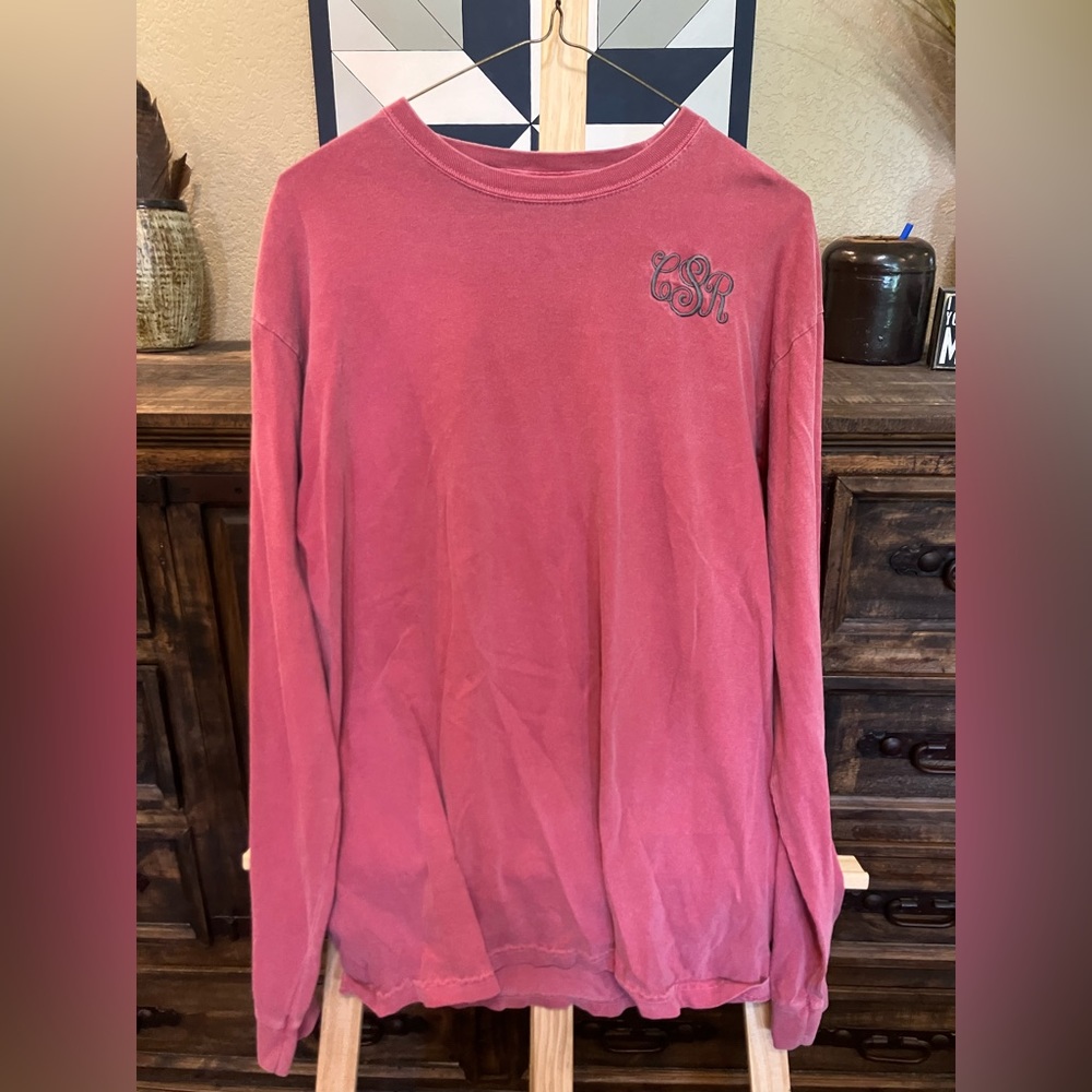Comfort Colors medium red long sleeve tee